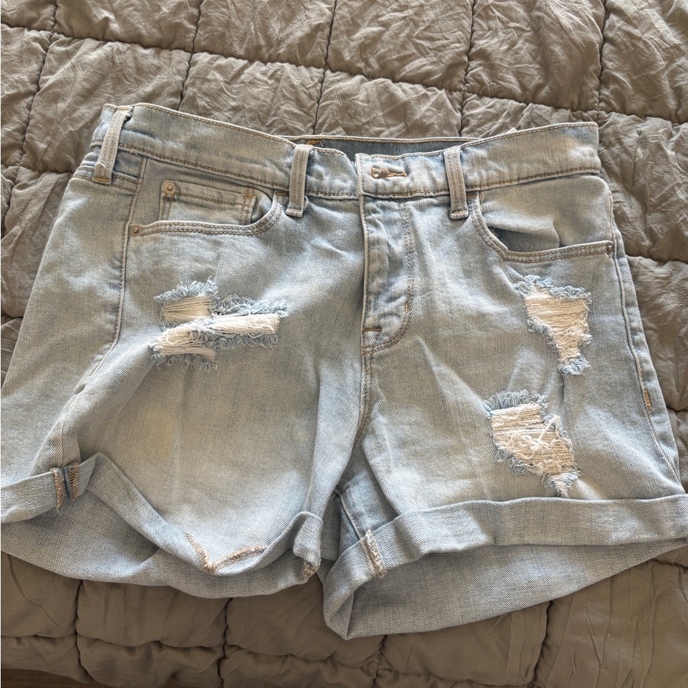 Distressed Jean shorts